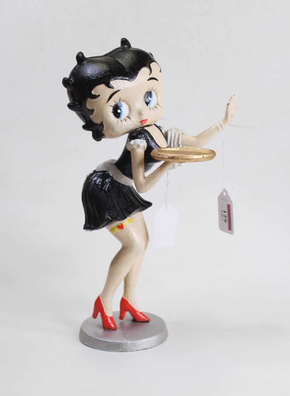 Lot 129 - A cast metal figure of Betty Boop, h.30cm