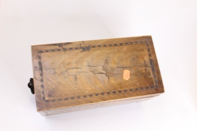Lot 131 - A Victorian walnut and brass bound writing...