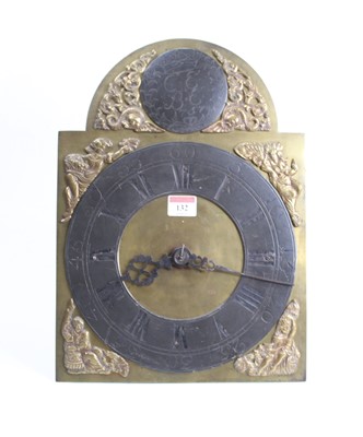 Lot 132 - An 18th century longcase clock movement, the...
