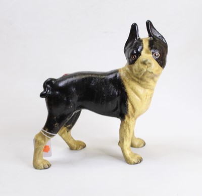 Lot 149 - A cast metal figure of a French bulldog, h.25cm