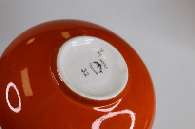 Lot 155 - A Poole pottery vase, of squat circular form,...
