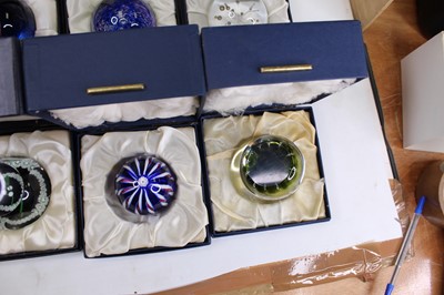 Lot 168 - A collection of eight glass paperweights, to...