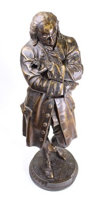 Lot 180 - A large early 20th century bronzed spelter...