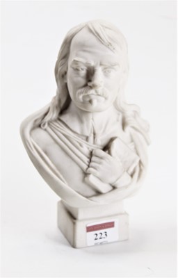Lot 223 - A Victorian parian bust of Cromwell, shown...
