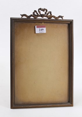 Lot 249 - A circa 1900 brass easel photograph frame, of...