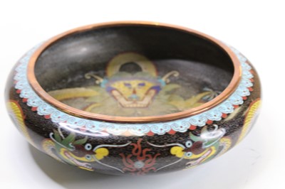 Lot 250 - A cloisonne enamelled bowl, of squat circular...