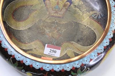 Lot 250 - A cloisonne enamelled bowl, of squat circular...