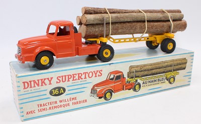 Lot 1538 - Dinky Supertoys, French 36A Willeme log lorry,...