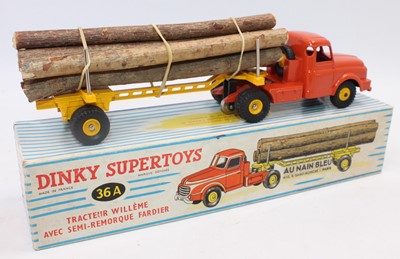 Lot 1538 - Dinky Supertoys, French 36A Willeme log lorry,...