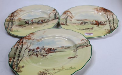 Lot 265 - Three Royal Doulton seriesware plates...