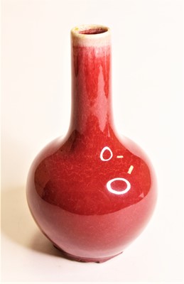 Lot 240 - A Chinese export sang-de-boeuf bottle vase,...
