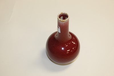 Lot 285 - A Chinese export sang-de-boeuf bottle vase,...