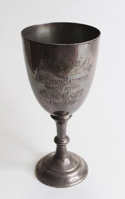 Lot 302 - A George V silver trophy goblet, engraved St...