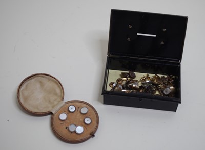 Lot 470 - A collection of assorted cuff-links, to...