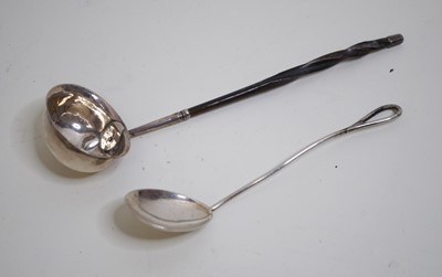 Lot 478 - A 19th century silver toddy ladle, the bowl...