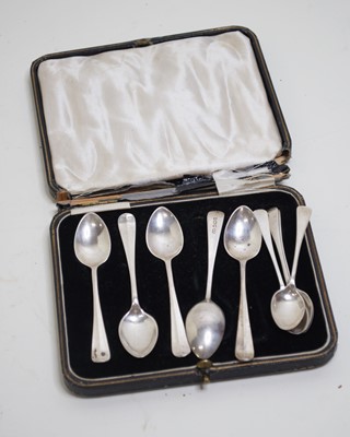 Lot 483 - A set of four mid 20th century silver coffee...