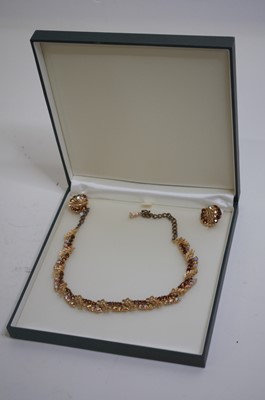 Lot 487 - A BSK gilt metal lady's necklace set with...