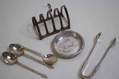 Lot 495 - A mid 20th century four division toast rack...