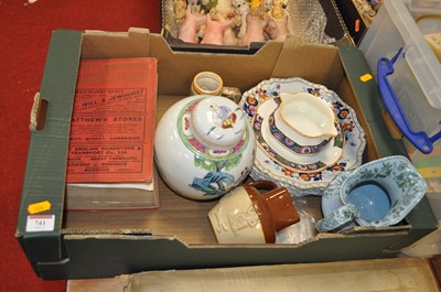 Lot 741 - A box of ceramics to include a harvest ware...