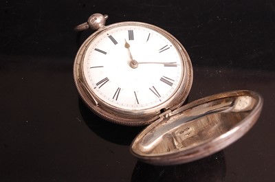 Lot 414 - A Victorian silver cased hunter pocket watch,...