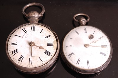 Lot 418 - An early Victorian silver cased pocket watch,...