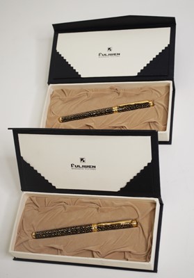 Lot 532 - A Fuliwen ballpoint pen having a black and...