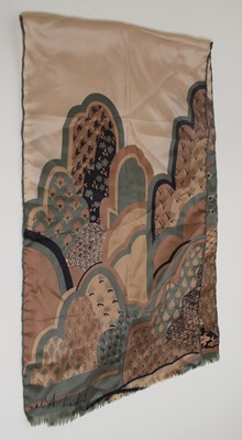 Lot 536 - A silk head scarf printed with a German...