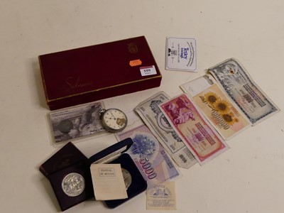 Lot 559 - A collection of coins and banknotes, to...