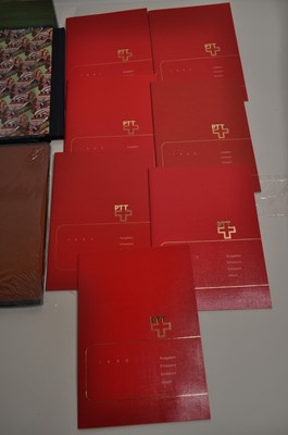 Lot 595 - Seven books of Swiss stamps, dating from 1989...