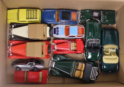 Lot 628 - Two boxes of loose and playworn diecast toy...