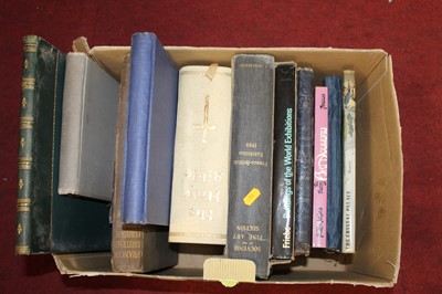 Lot 763 - A box of books, to include Holy Bible, art...