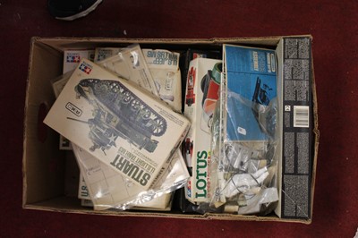 Lot 766 - A box containing a quantity of mainly Tamiya...