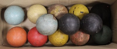 Lot 770 - 13 various coloured petanque boules