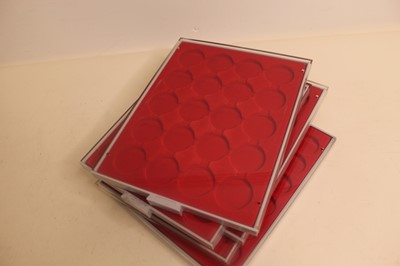 Lot 699 - Five stacking Lindner perspex coin collectors...