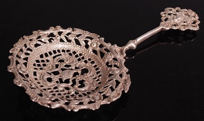 Lot 1043 - A late Victorian silver sifting spoon, the...