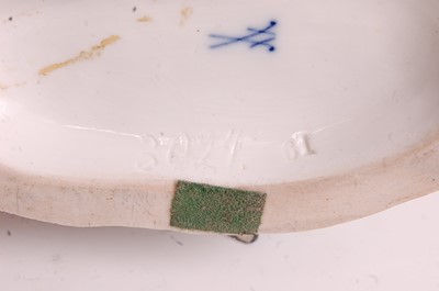 Lot 1018 - A pair of Meissen porcelain table salts,...