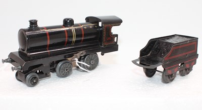 Lot 270 - Jep black with red lining c/w 2-4-0 loco with...