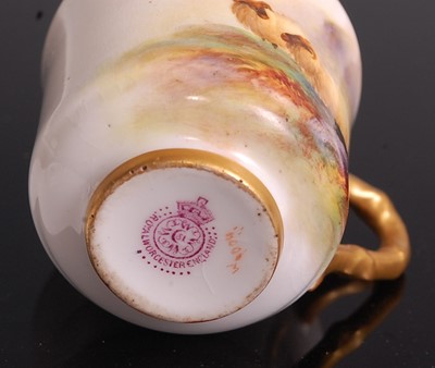 Lot 1023 - A Royal Worcester porcelain miniature cabinet...