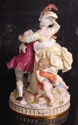 Lot 1016 - A 19th century Meissen porcelain figure group '...