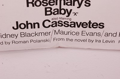 Lot 569 - Rosemary's Baby, 1968 UK quad film poster,...