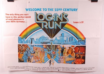 Lot 566 - Logan's Run, 1976 UK quad film poster,...