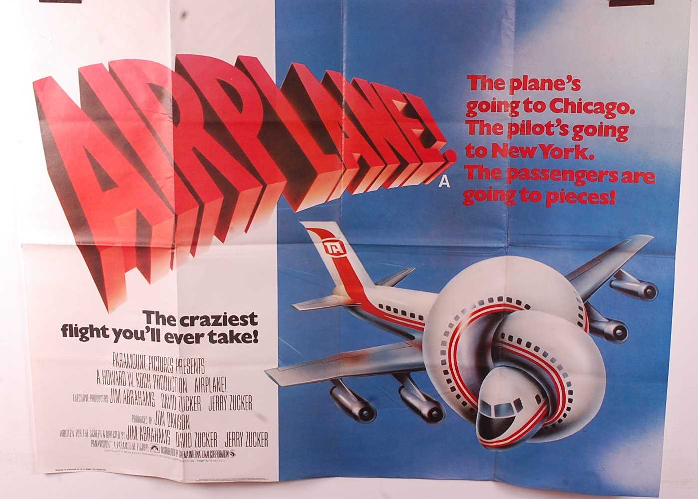 Lot 563 - Airplane!, 1980 UK quad film poster, written...
