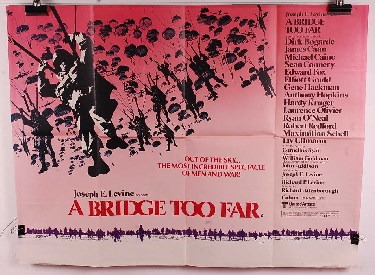 Lot 573 - A Bridge Too Far, 1977 UK quad film poster,...
