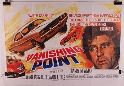 Lot 601 - Vanishing Point, 1971 UK quad film poster,...