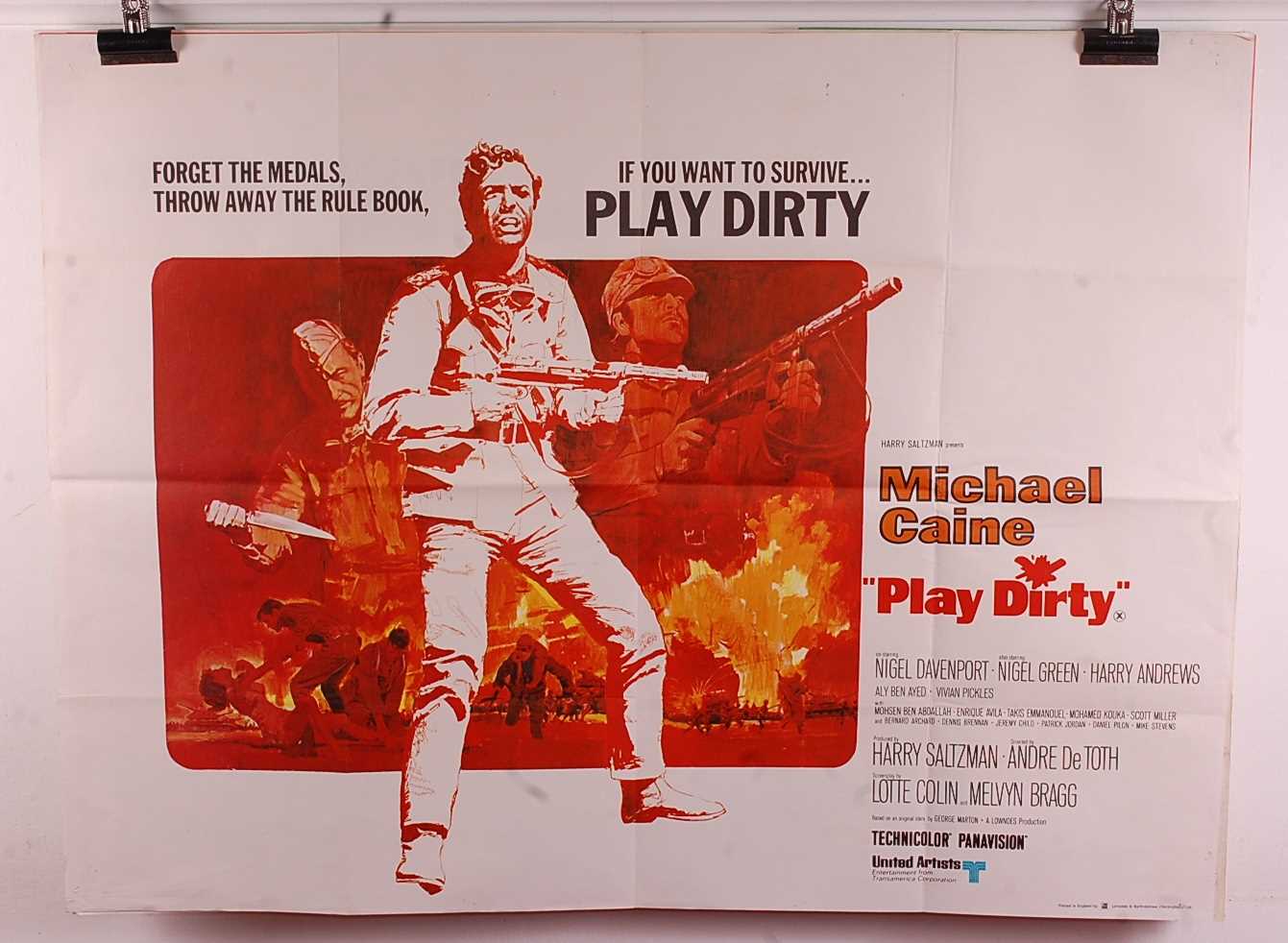 Lot 579 - Play Dirty, 1969 UK quad film poster, directed...