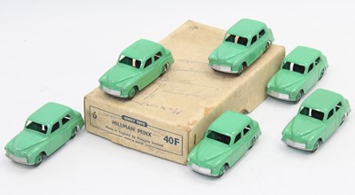 Lot 1043 - Dinky Toys 40f original Trade box of 6 Hillman...
