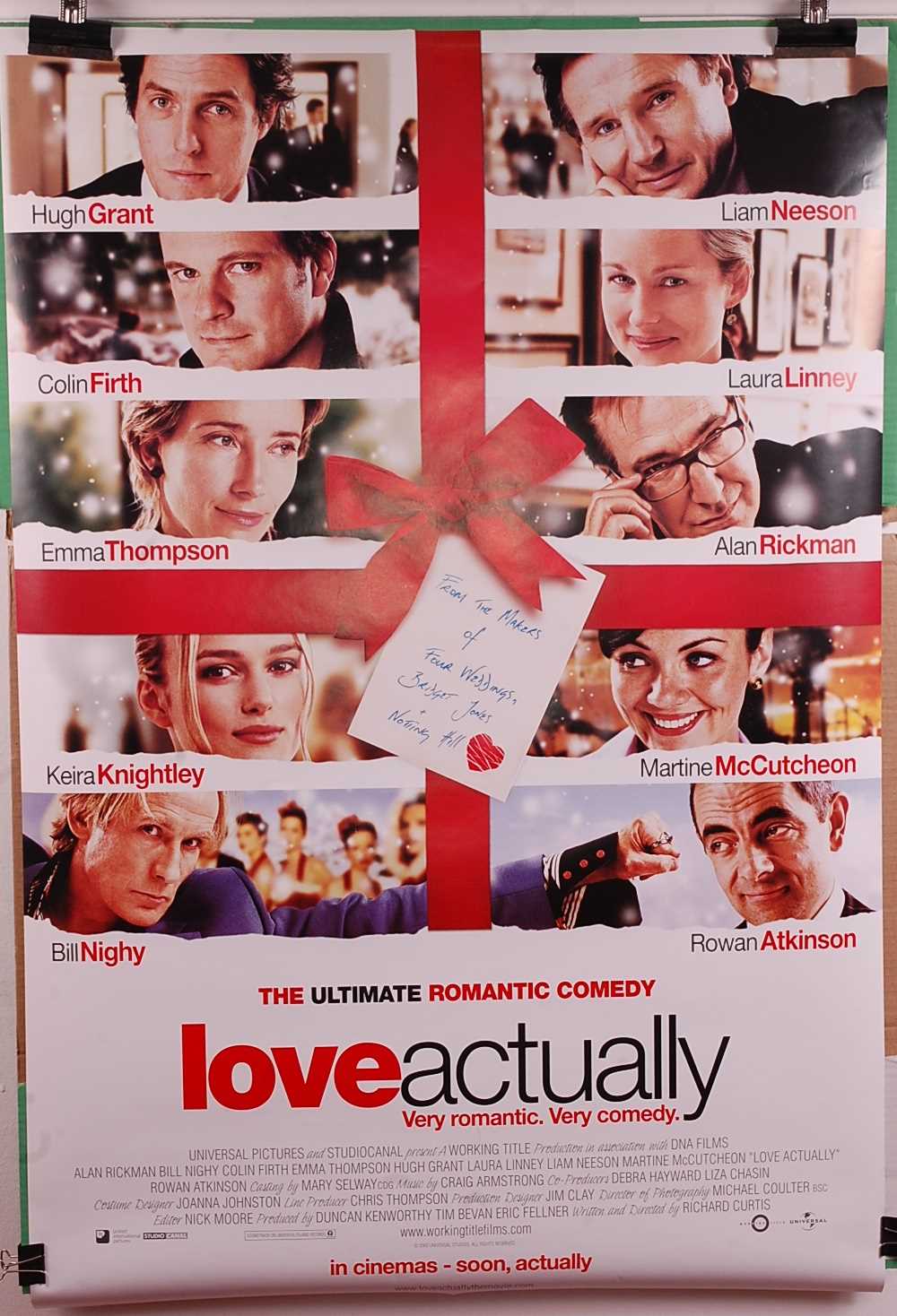 Lot 589 - Love Actually, 2003 UK one-sheet film poster,...
