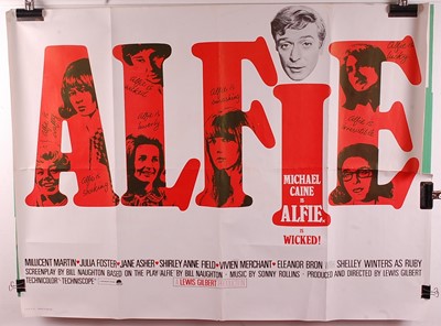 Lot 608 - Alfie, 1966 UK quad film poster, produced and...