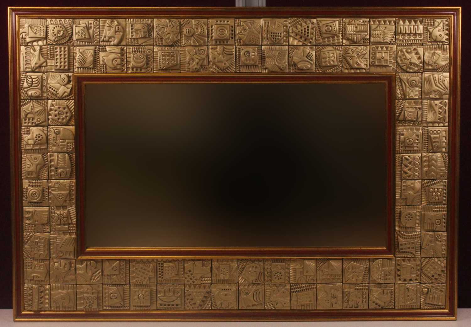 Lot 475 - Ron Hitchins (b.1926) - Abstract relief framed...