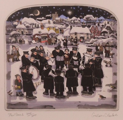 Lot 337 - Graham Clarke (b.1941) - Star Band, etching...